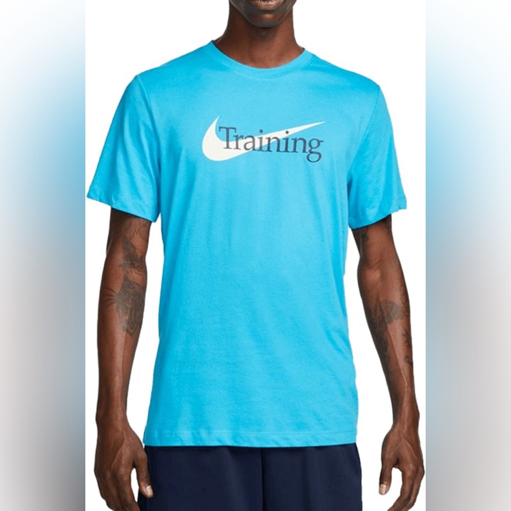 Nike Blue Short Sleeve Tee Classic Crew Neck